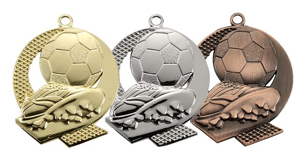 Voetbal Medaille E 232 Goud-Zilver-Brons compleet LAATSTE Serie OP=OP!!
